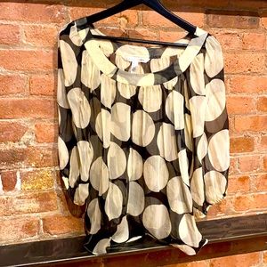 Diane von Fürstenberg polka dot blouse